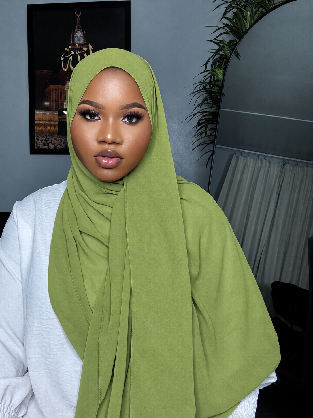 Lime Green Chiffon Hijab