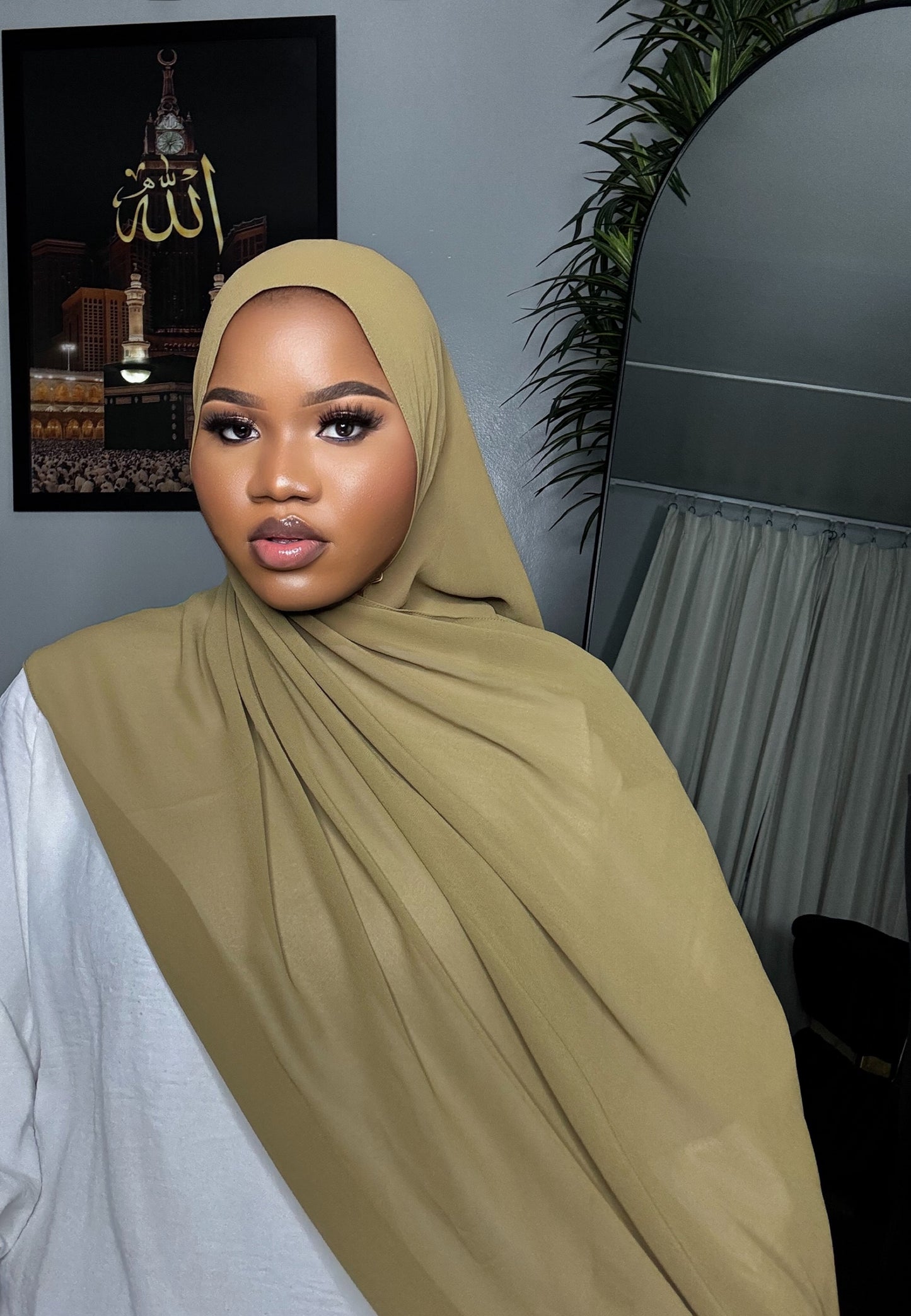 Olive Green Chiffon Hijab