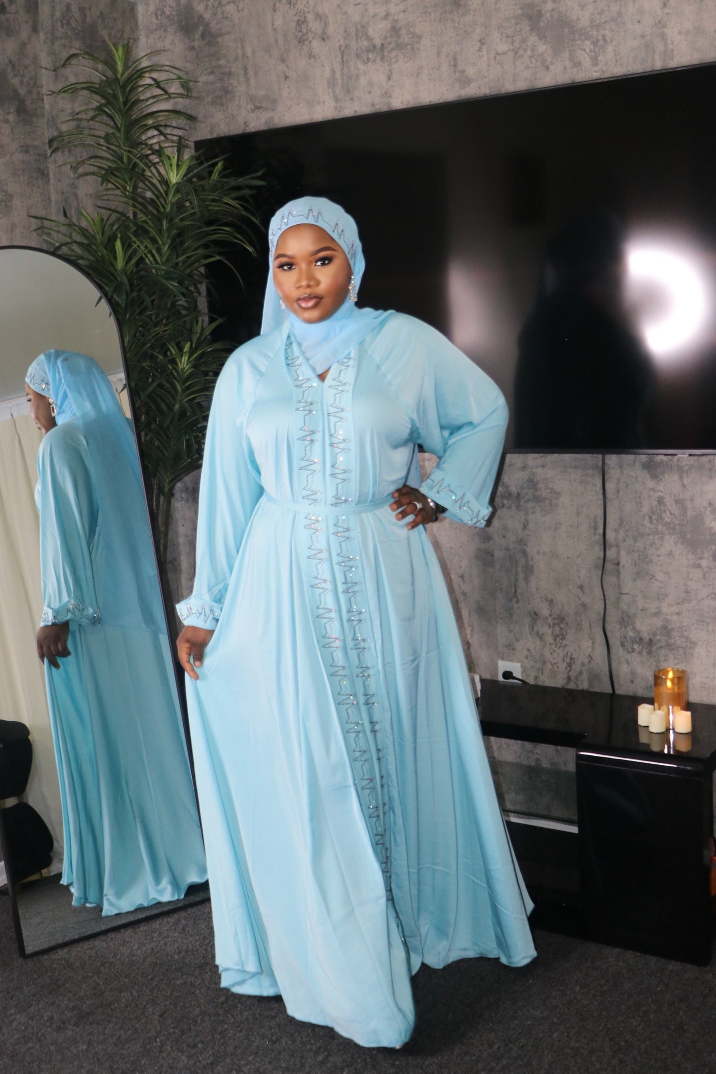 Sky Blue ~Abaya Dress