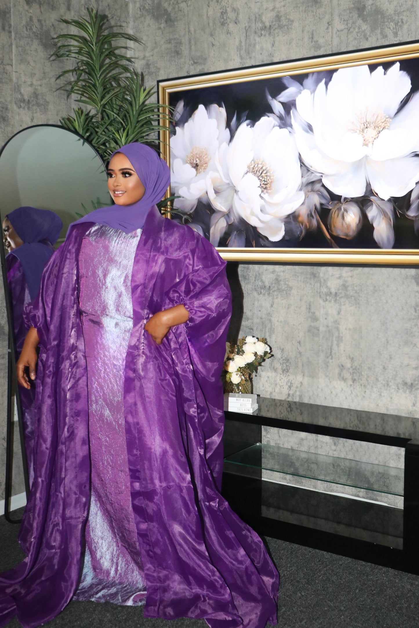 Purple Majesty Abaya Set