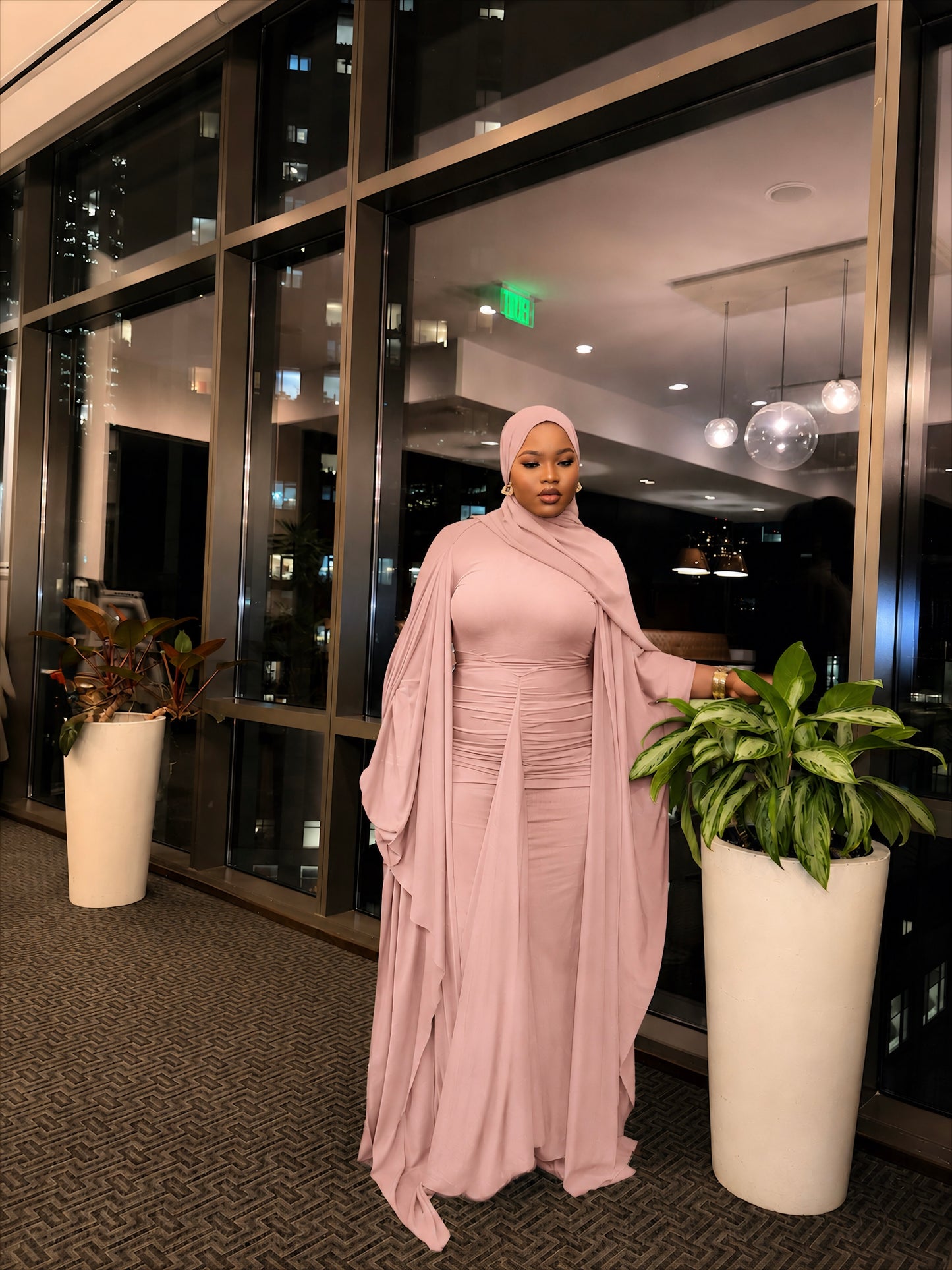Luxurious Two-piece Abaya~Set