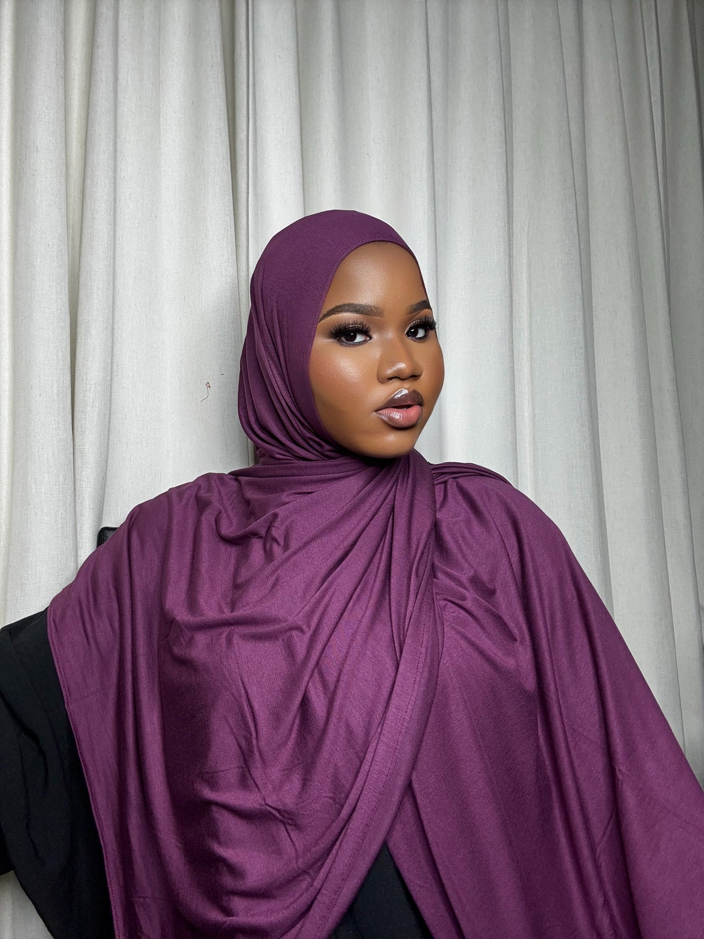 Grap Purple Jersey Hijab