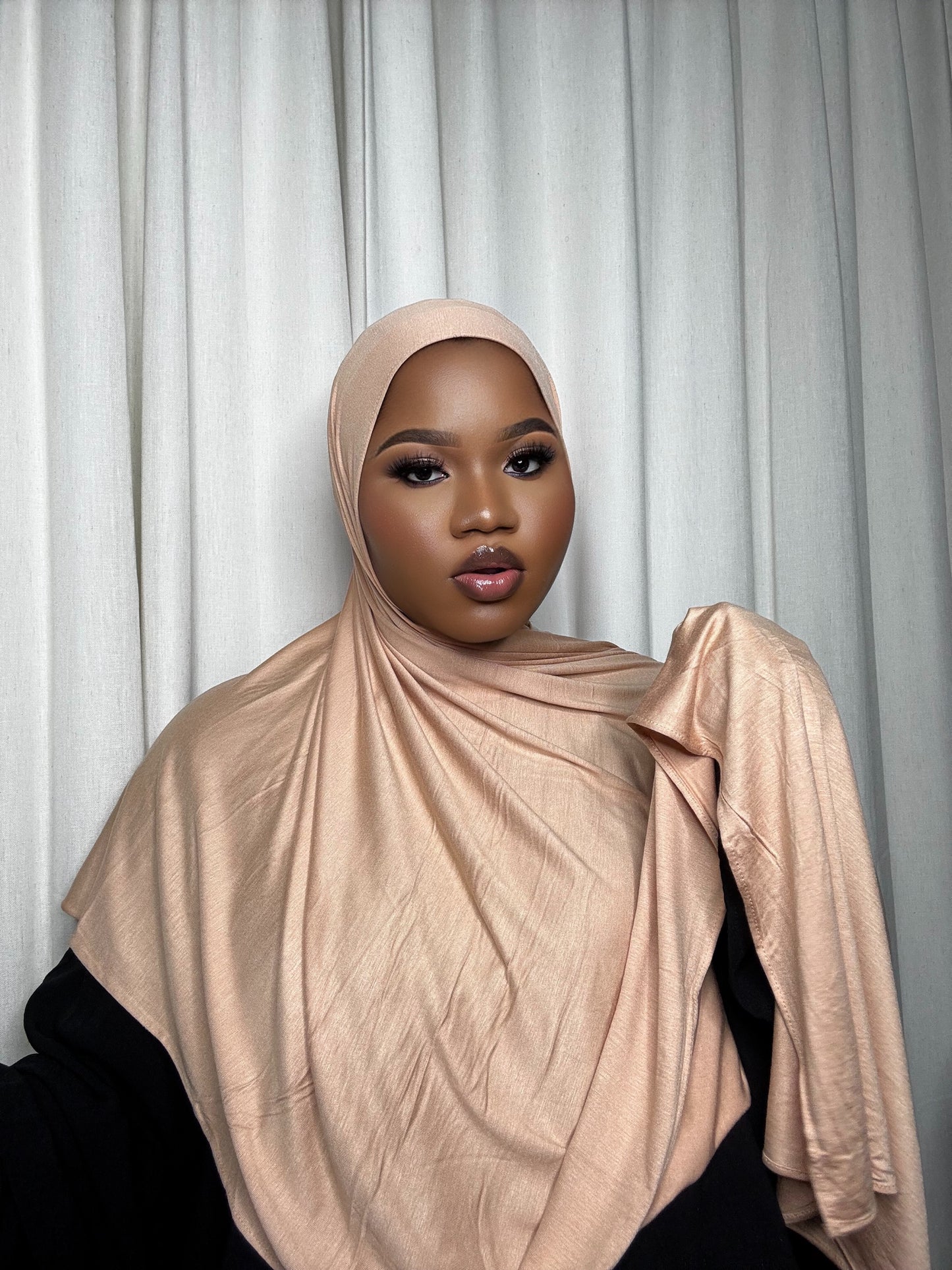 Tan Jersey Hijab