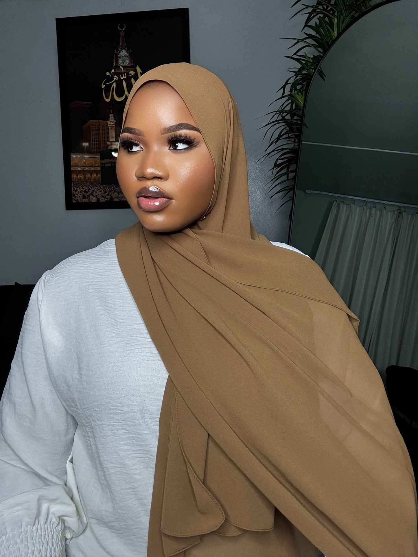 Golden Brown Chiffon Hijab