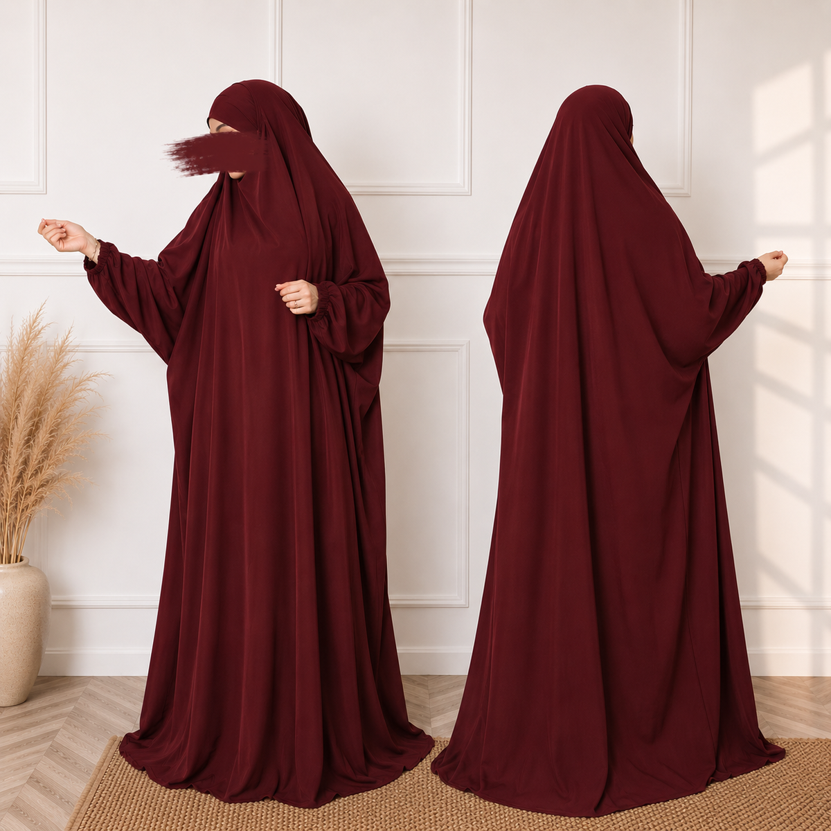 Burgundy One Piece Jailbab