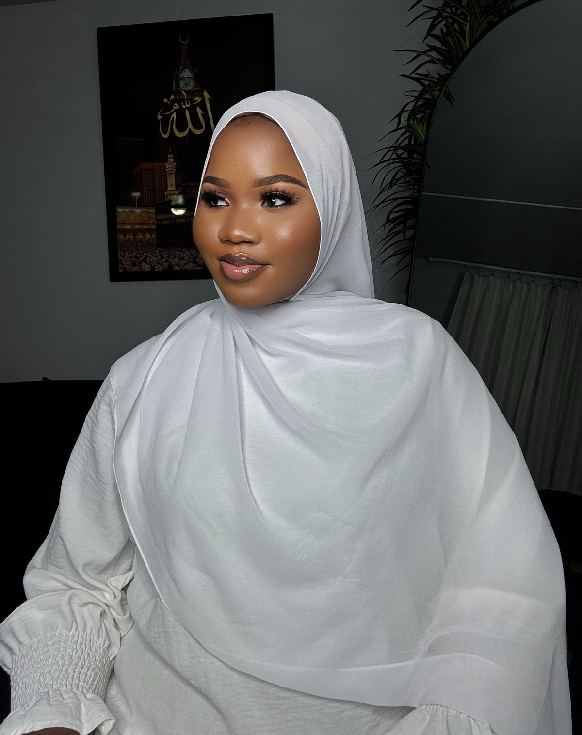 White Chiffon Hijab