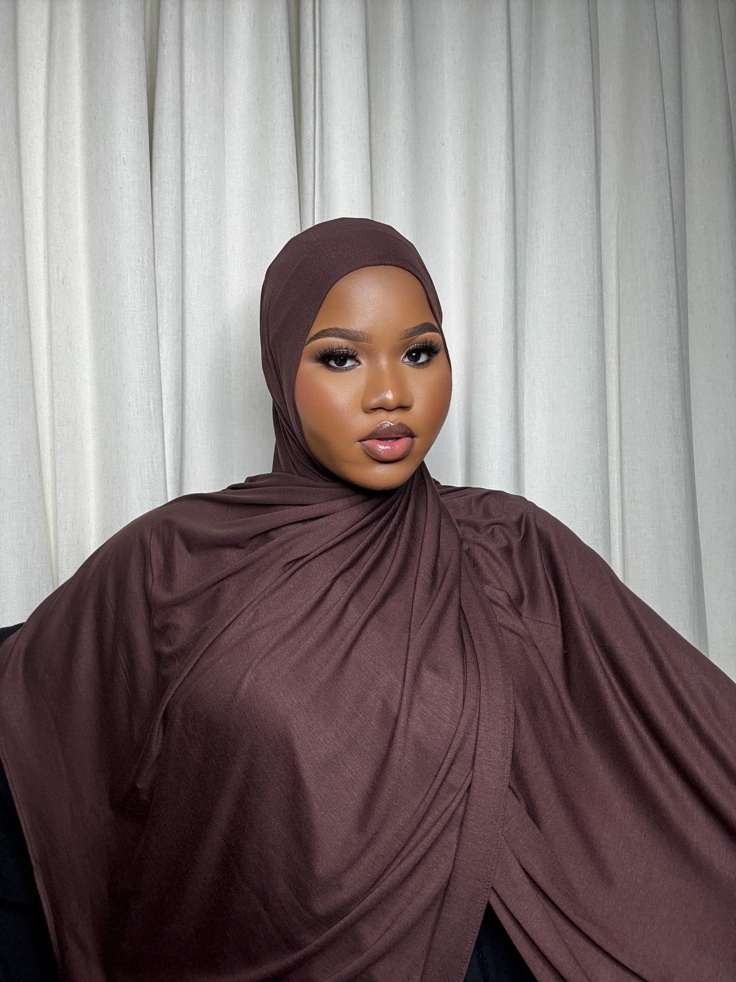 Chocolate Brown Jersey Hijab 