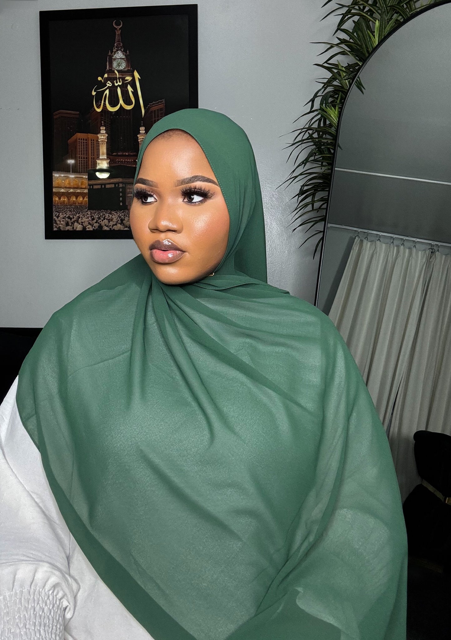 Forest Green Chiffon Hijab