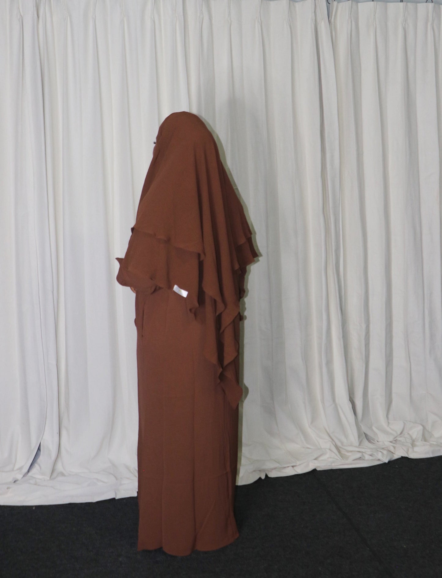 Brown Khimar Dress Set