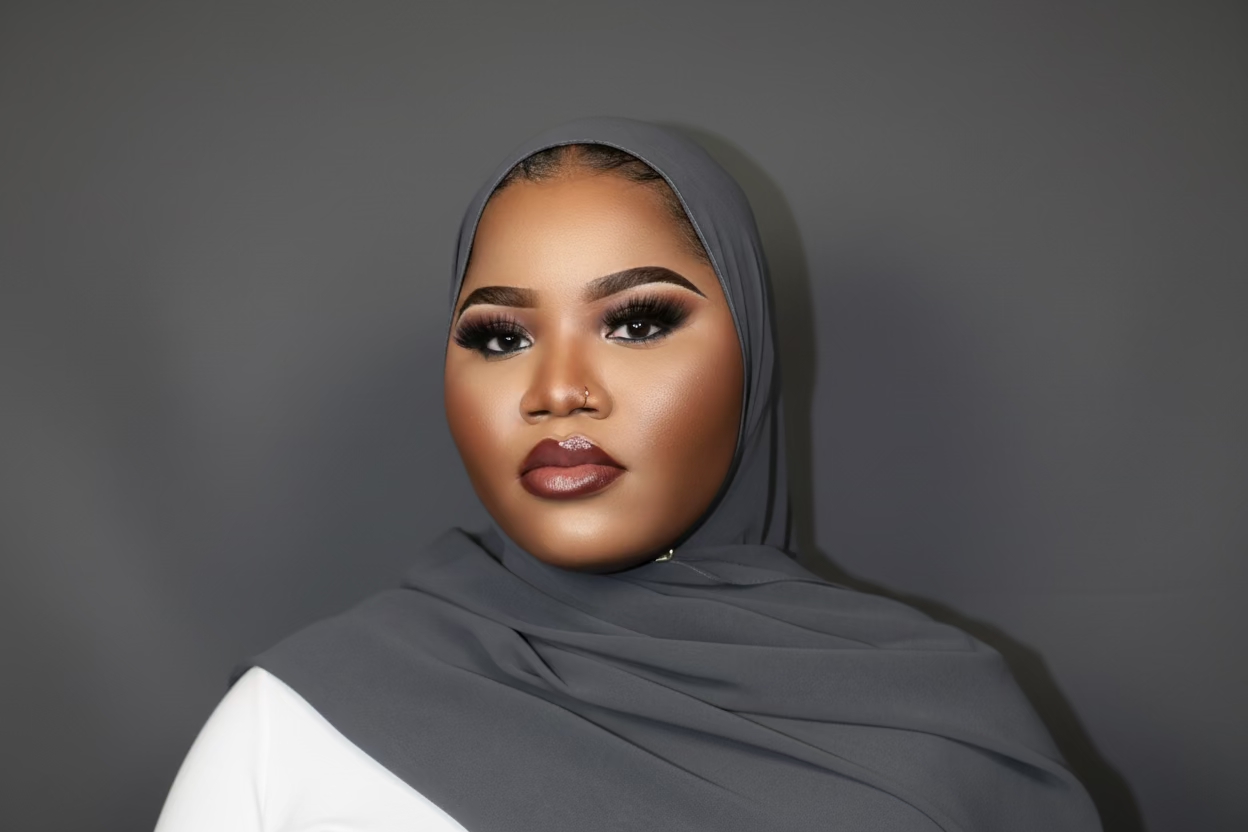 Dark Grey Chiffon Hijab
