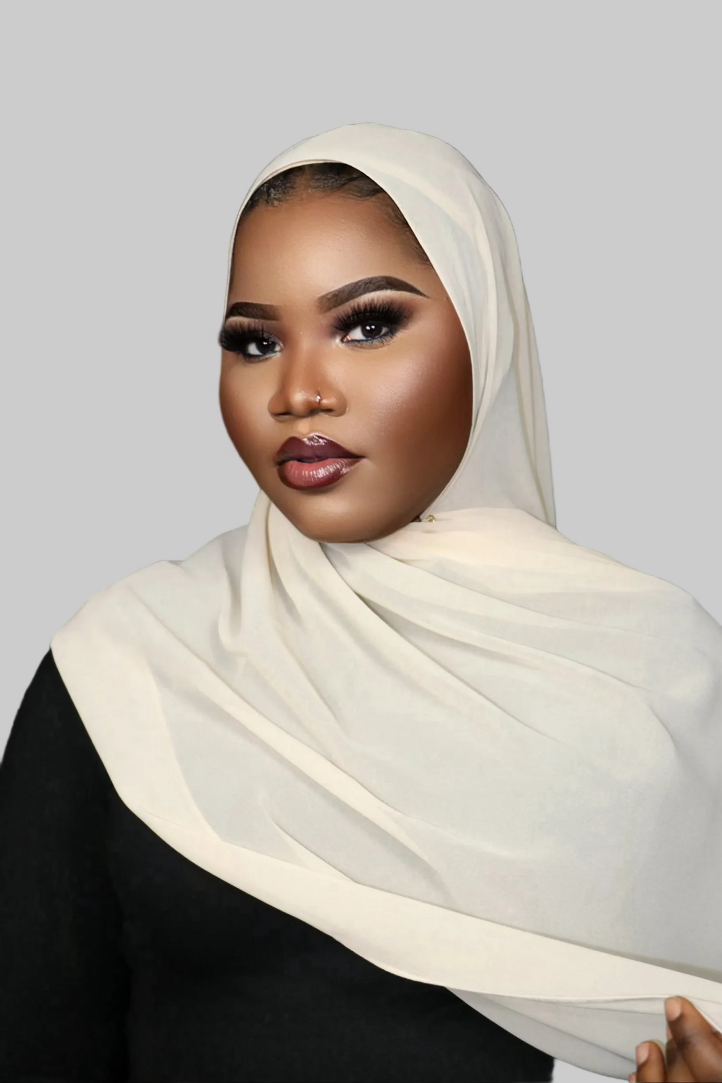 Ivory Chiffon Hijab