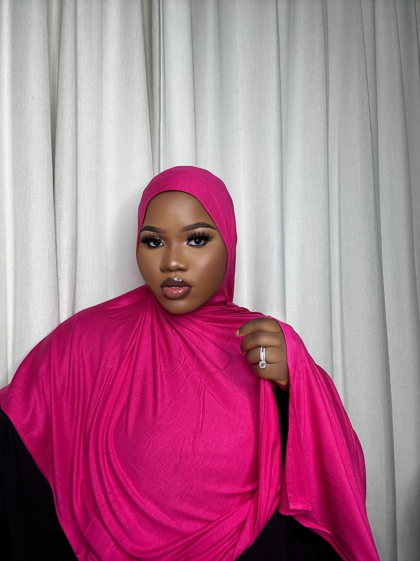 Jersey Hijab- Hot Pink