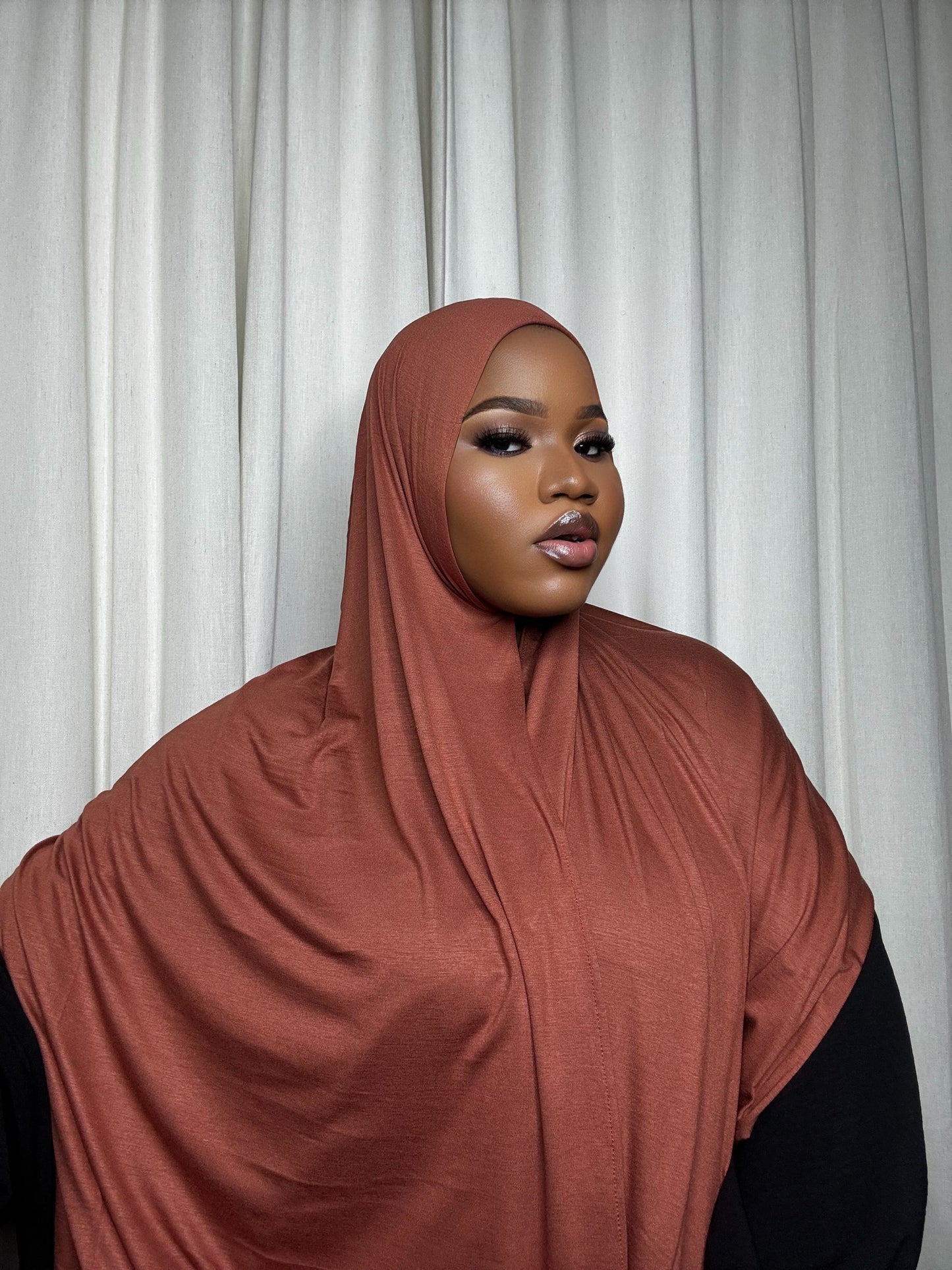 Jersey Hijab-Dark Orange