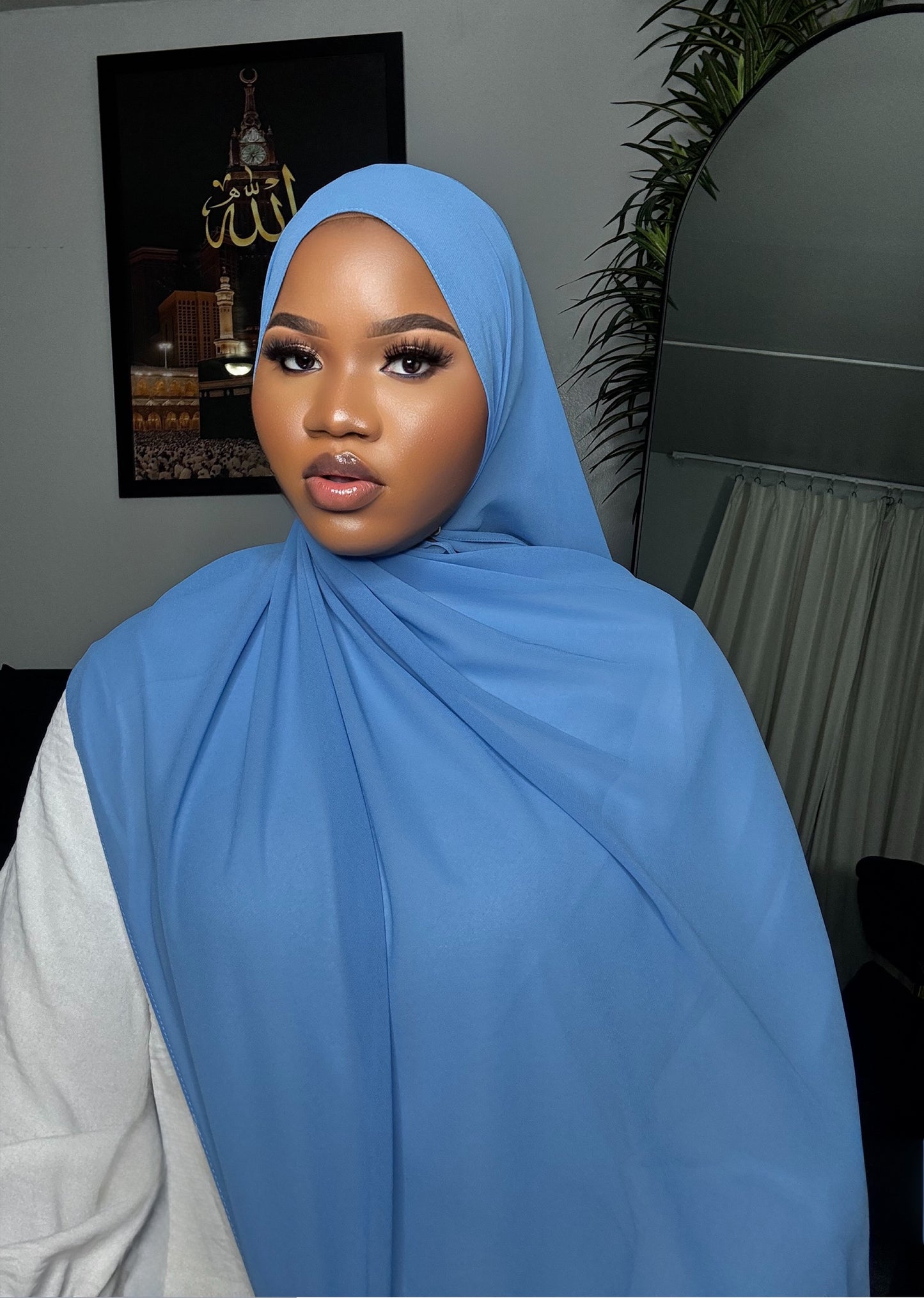 Blue Chiffon Hijab