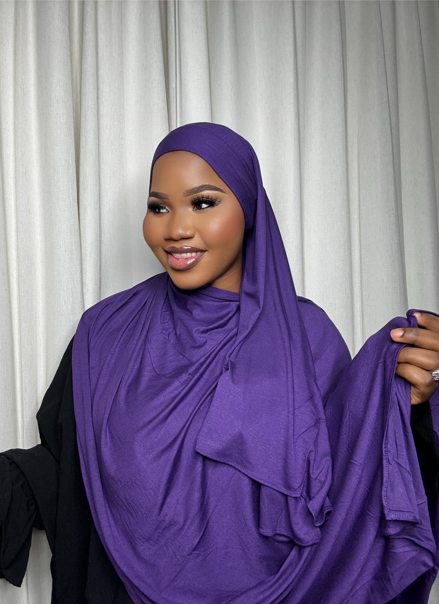 Jersey Hijab-Dark Purple