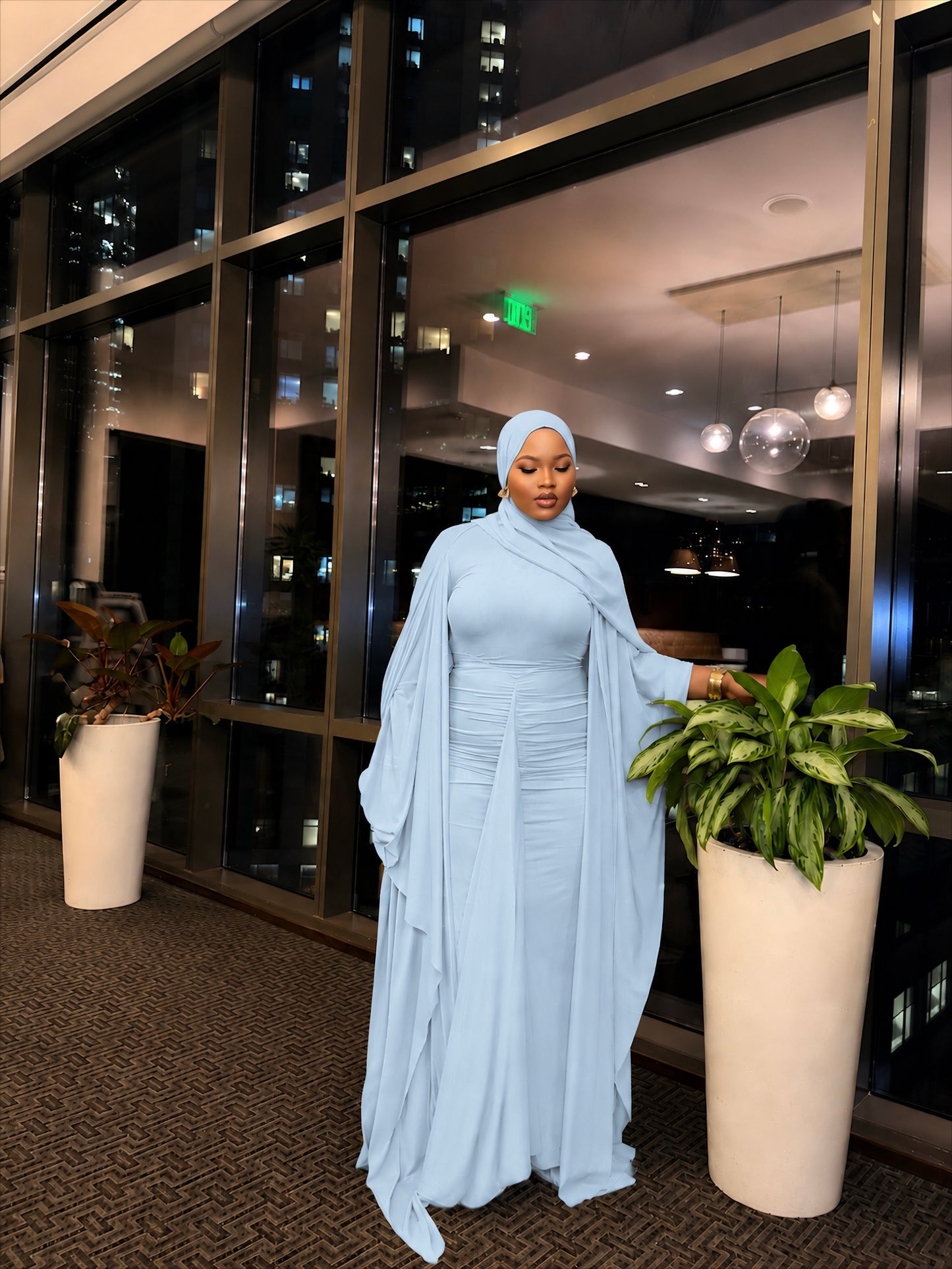 Luxurious Two-piece Abaya~Set