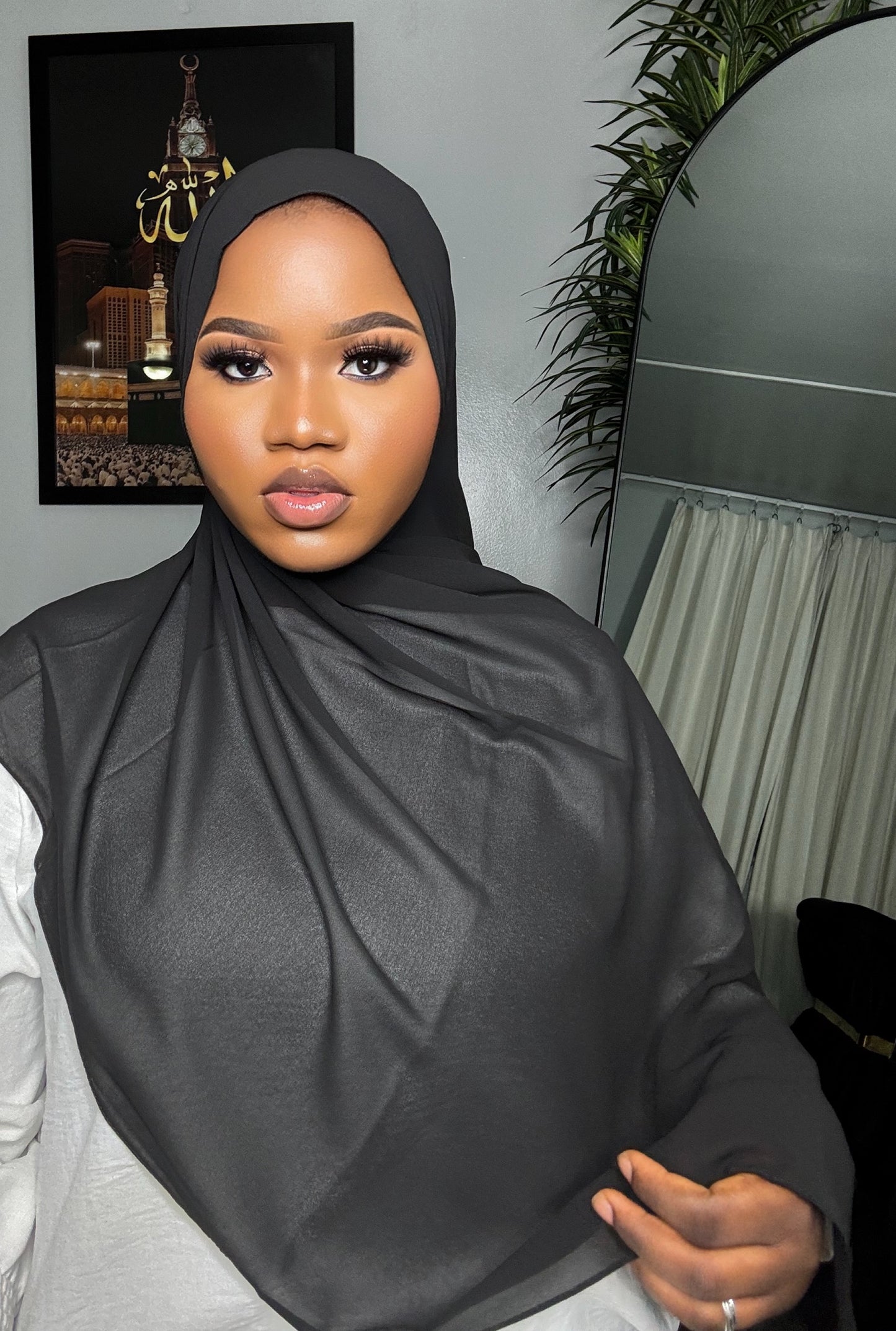 Black Chiffon Hijab