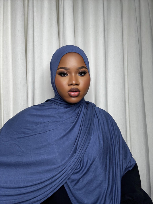Midnight Blue Jersey Hijab