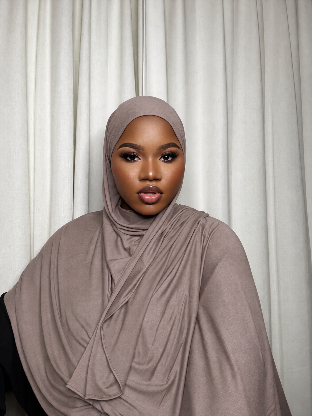 Taupe Jersey Hijab