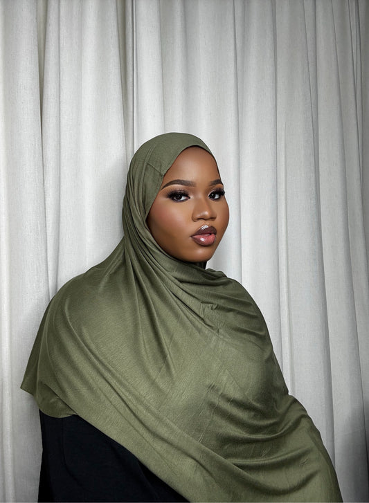 Olive Jersey Hijab