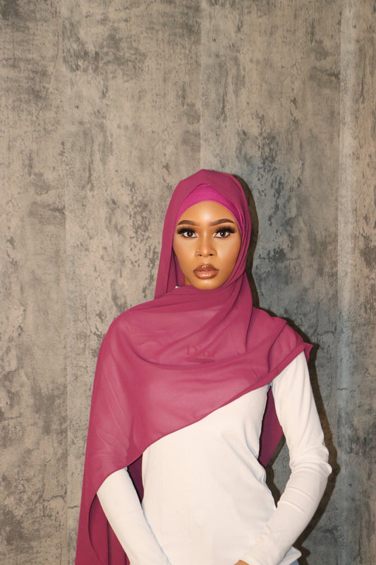 Pink Blue Matching Chiffon Hijab