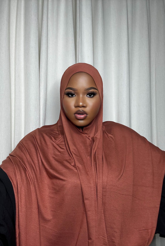 Jersey Hijab-Dark Orange