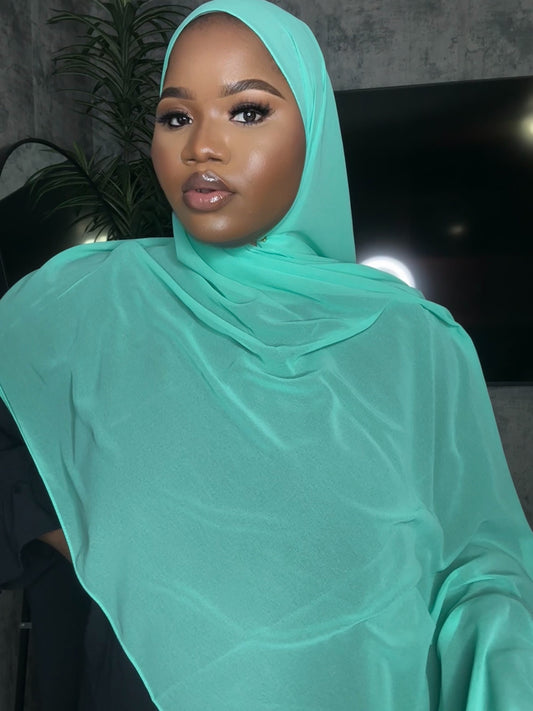 Columbla Blue Chiffon Hijab