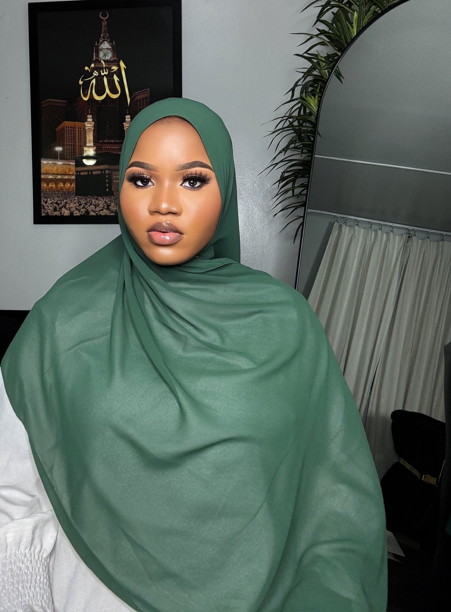 Forest Green Chiffon Hijab