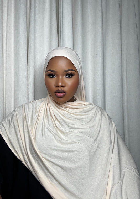 Jersey Hijab-Cream