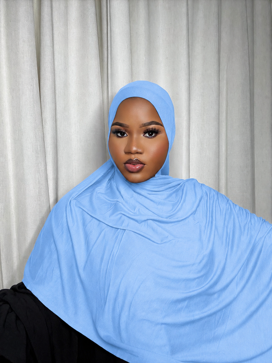 Jersey Hijab-Sky Blue