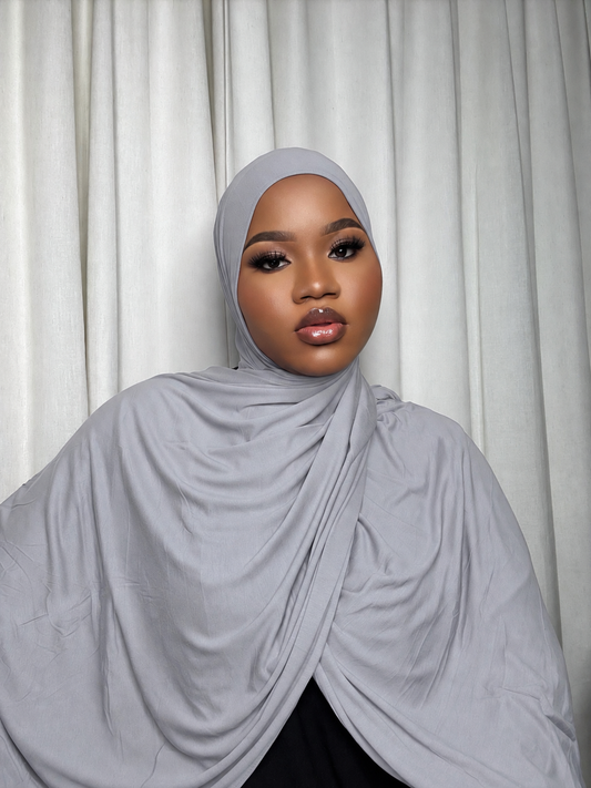 Light Gray Jersey Hijab