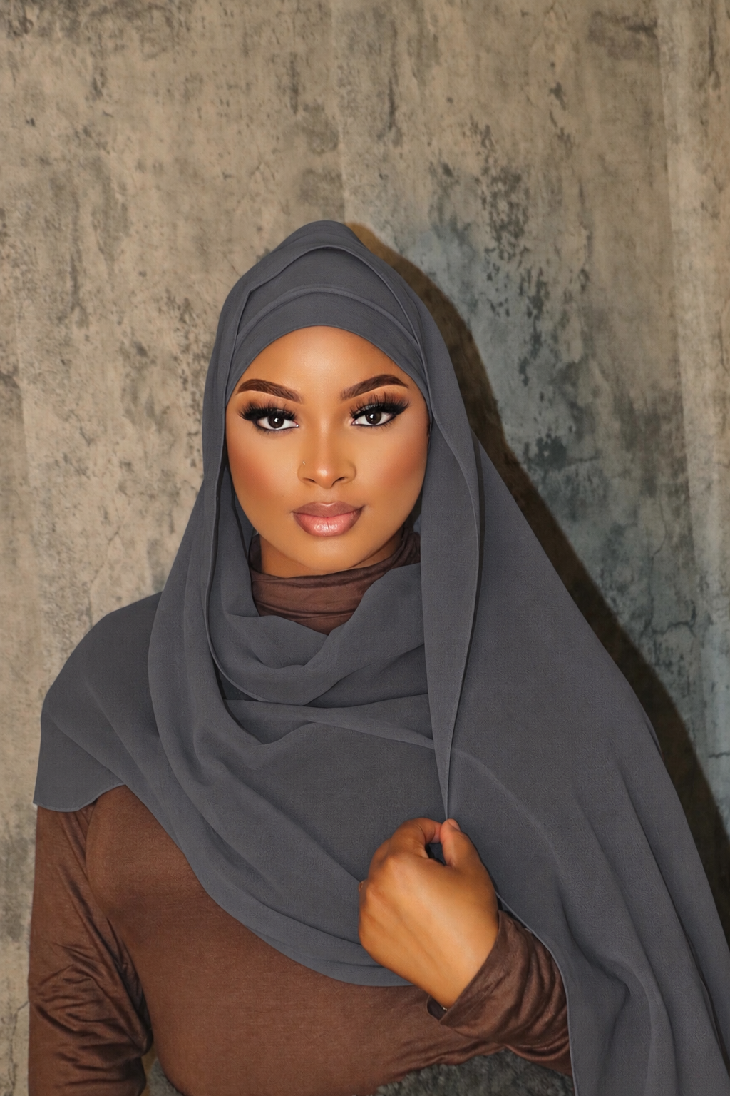 Army Green Matching Chiffon Hijab