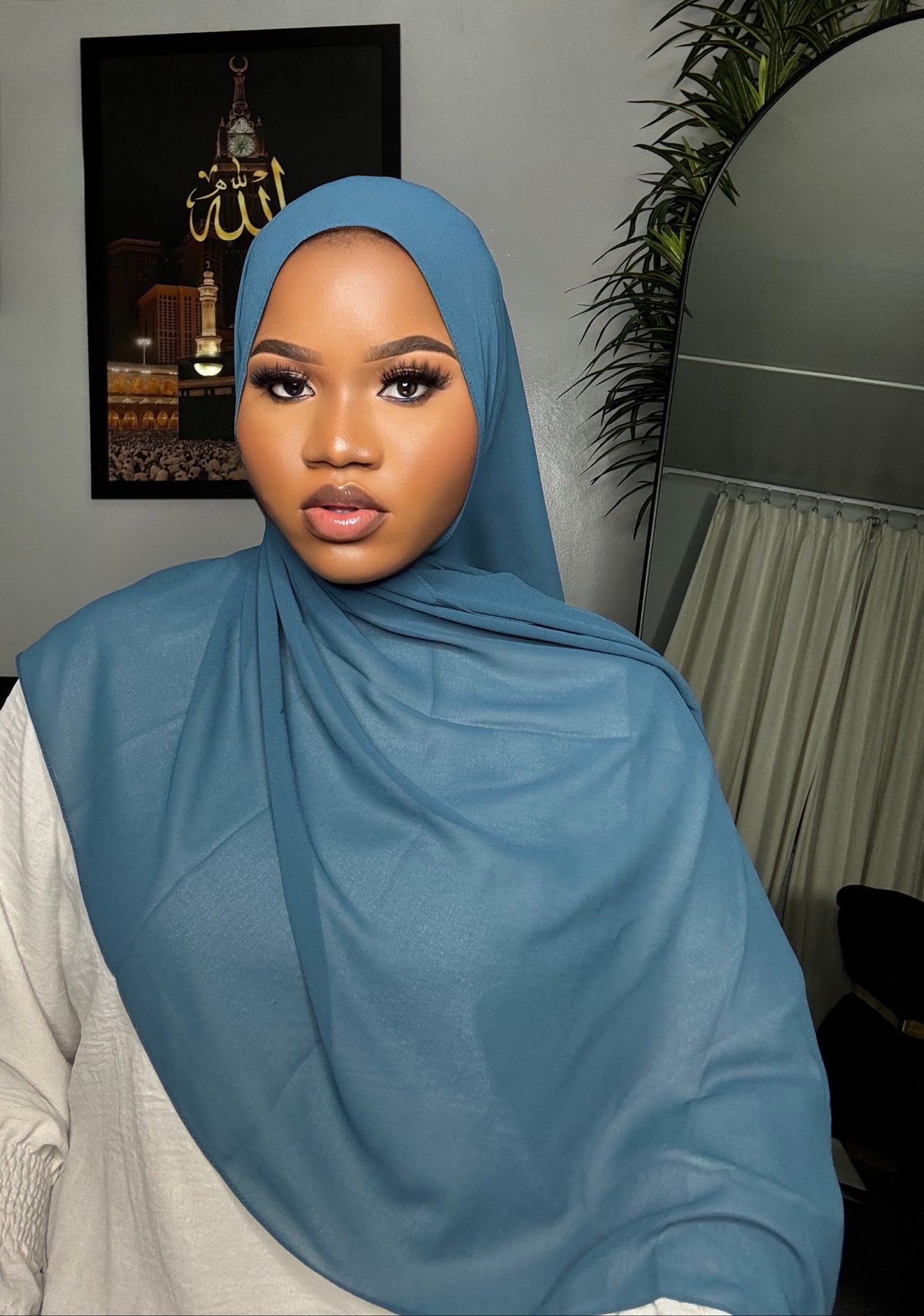 Stone Blue Chiffon Hijab