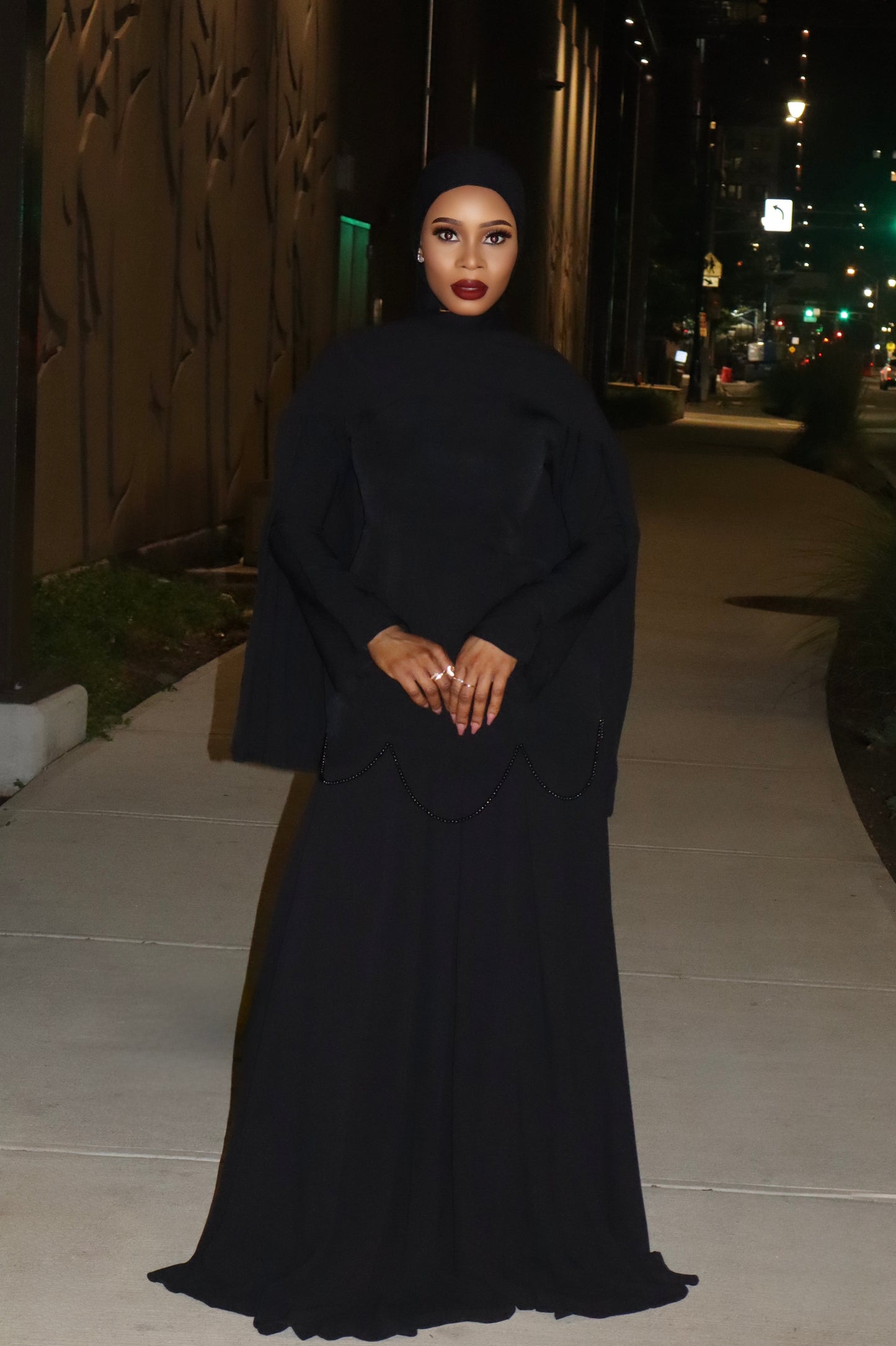 Black Elegant Skirt Set
