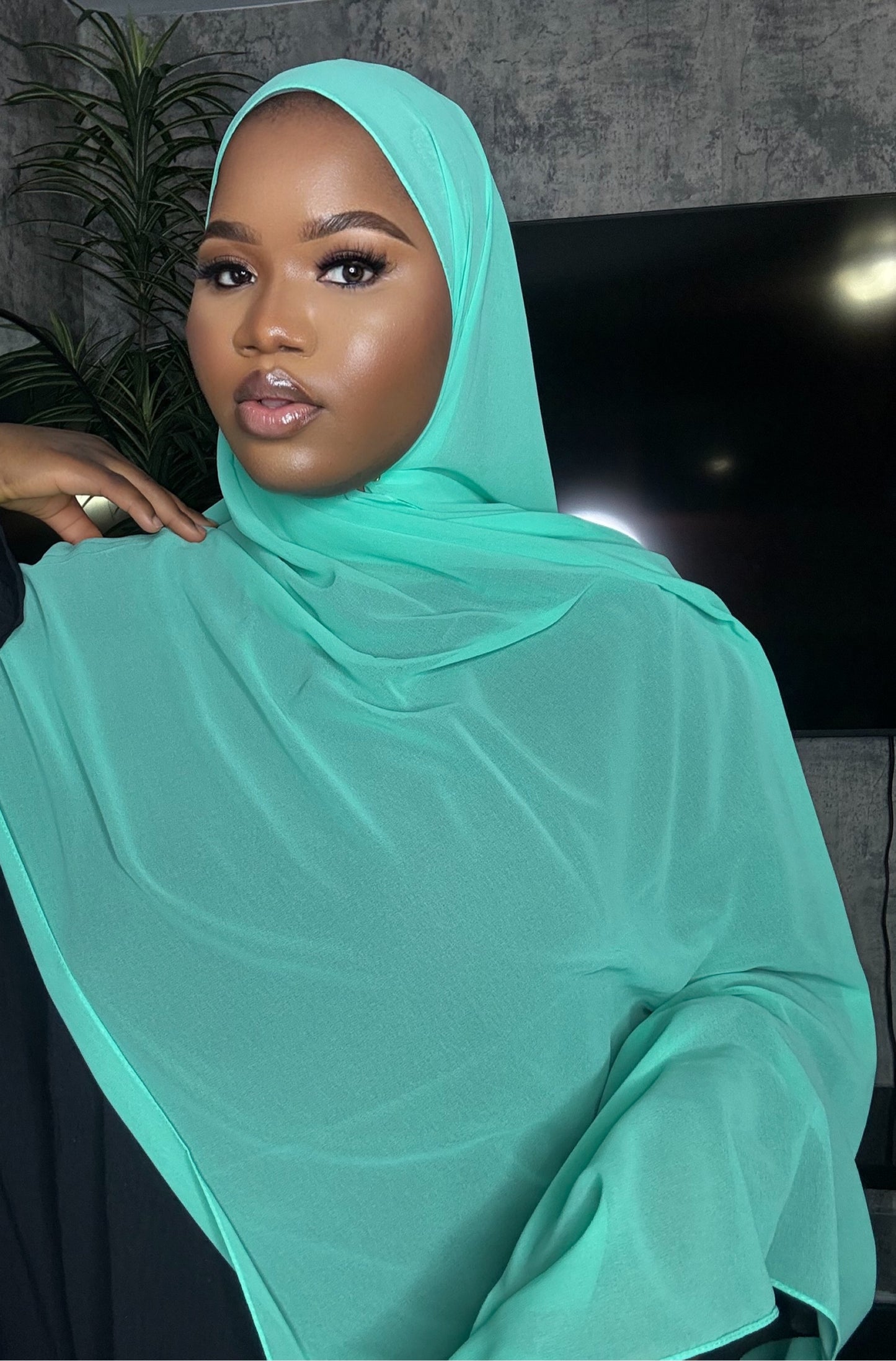 Columbla Blue Chiffon Hijab