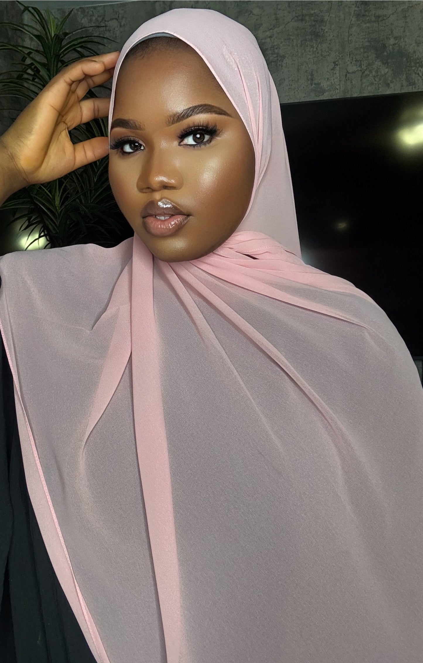 Light Pink Chiffon Hijab