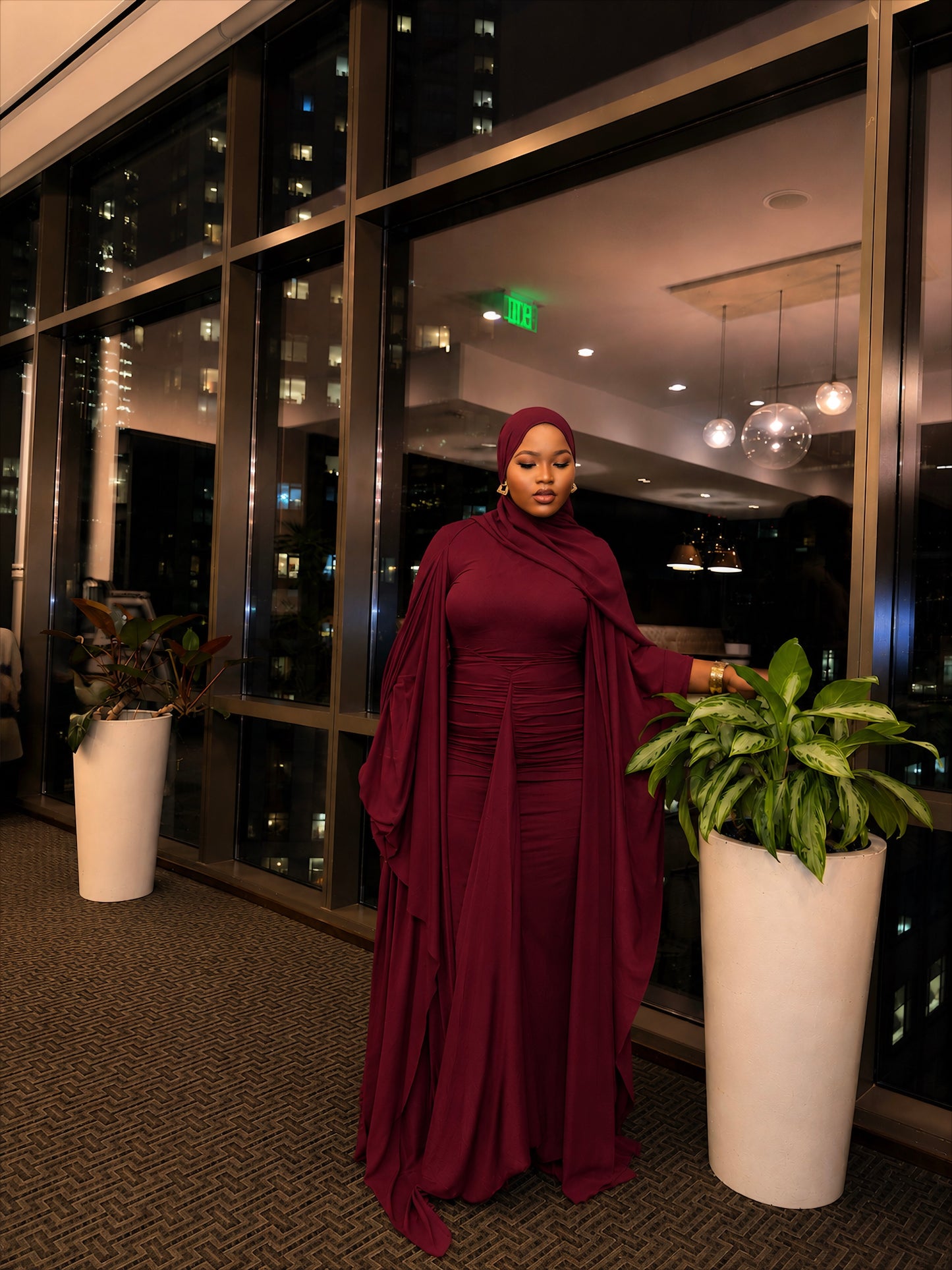 Luxurious Two-piece Abaya~Set