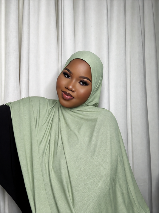 Light Green Jersey Hijab