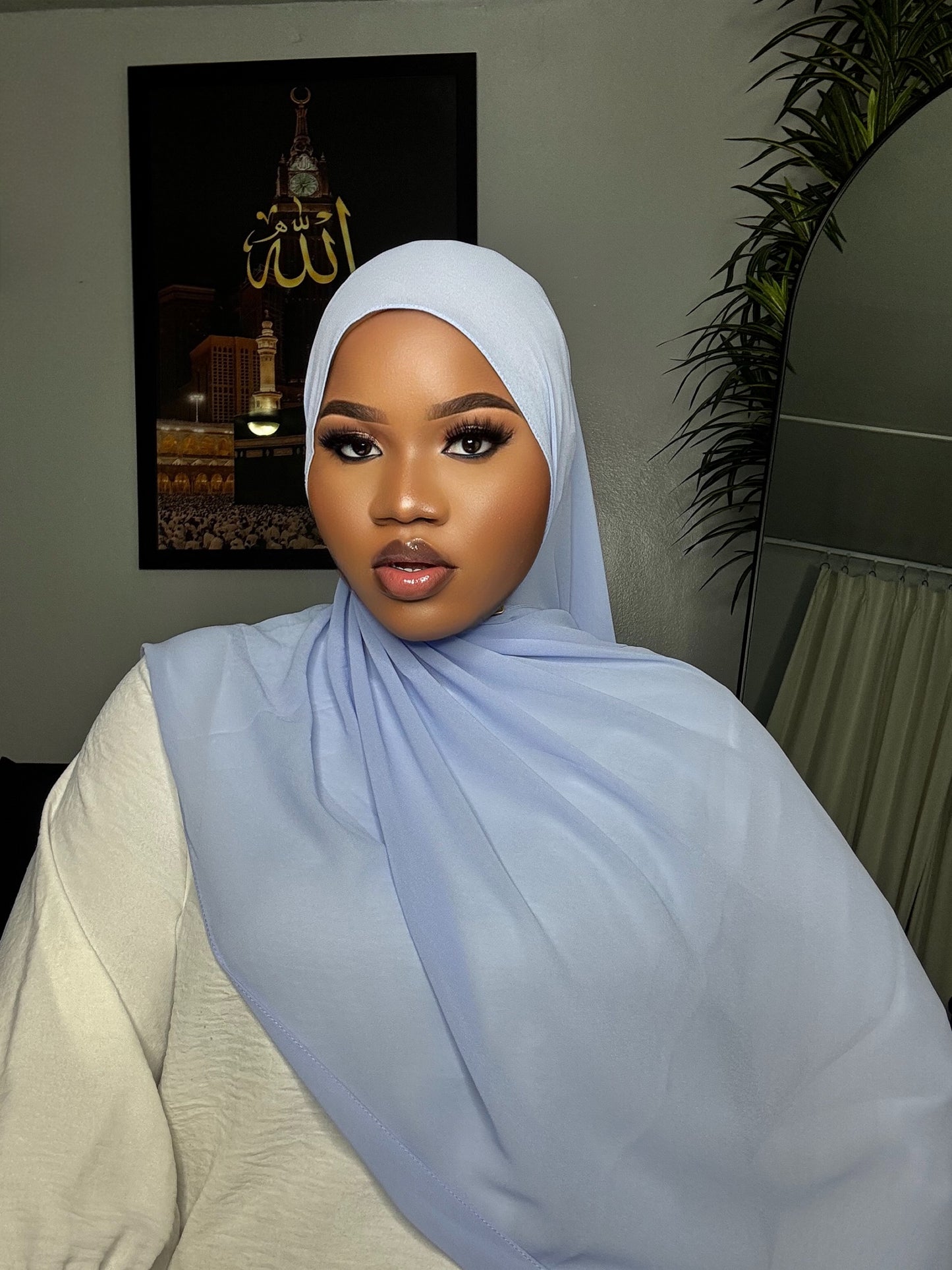 Sky Blue Chiffon Hijab