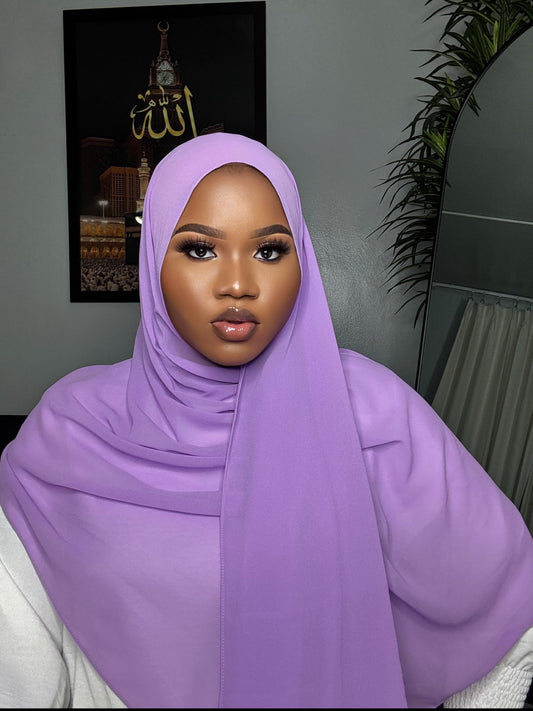 Lavender Chiffon Hijab
