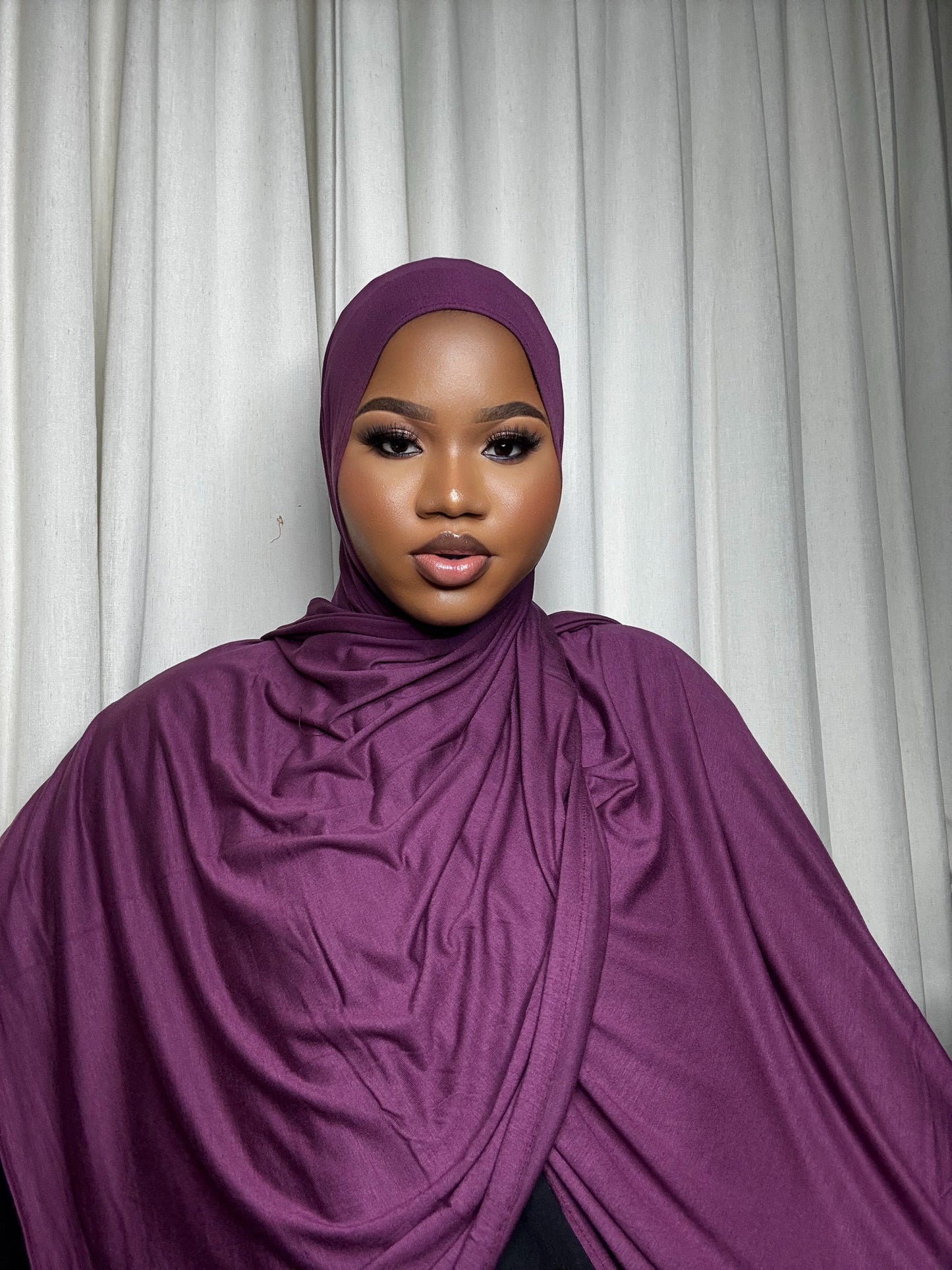 Grap Purple Jersey Hijab