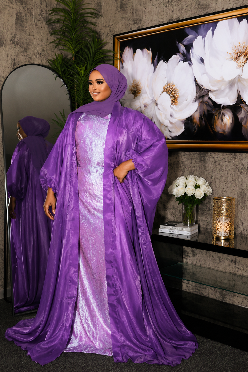 Purple Majesty Abaya Set