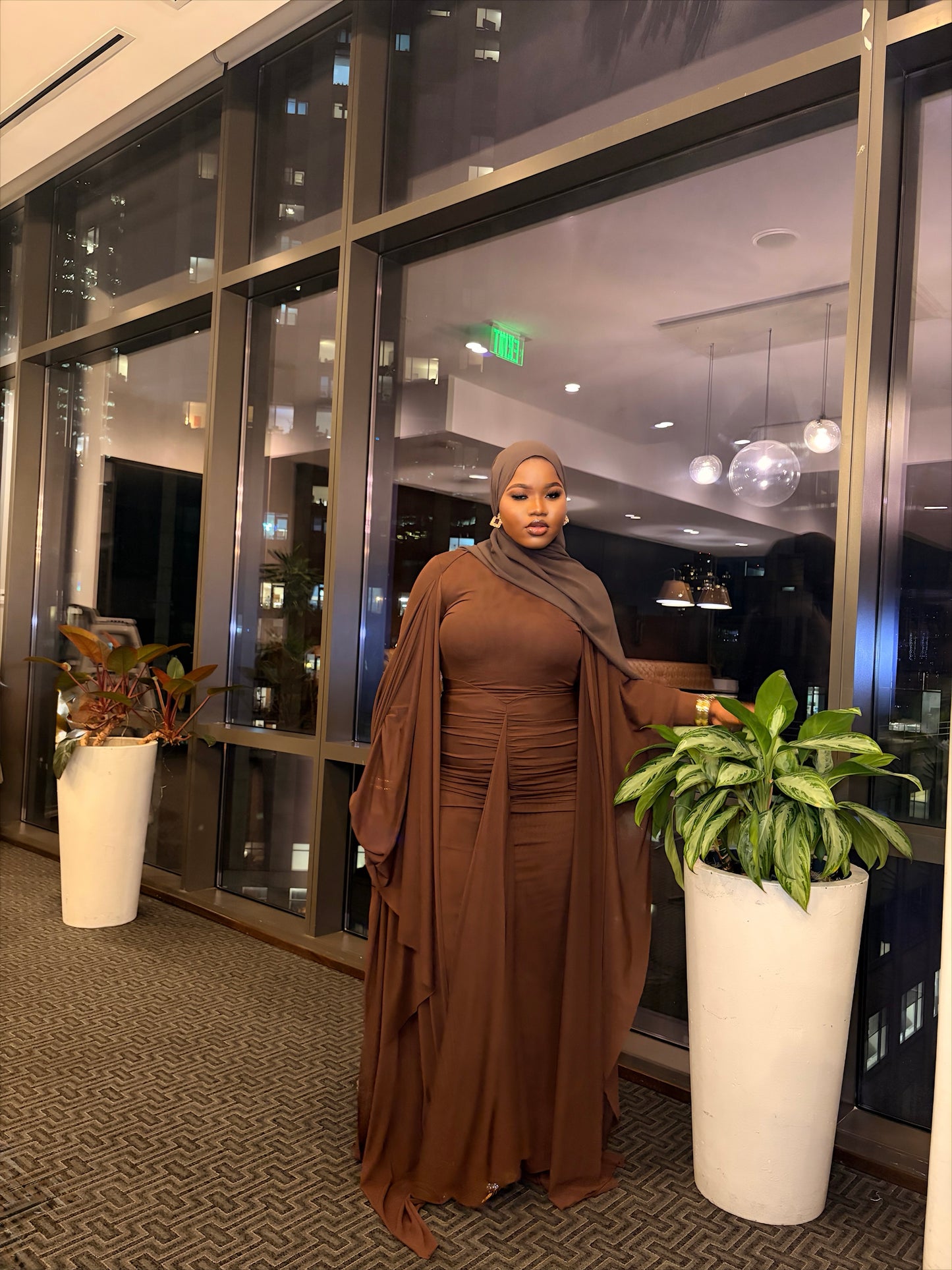 Luxurious Two-piece Abaya~Set