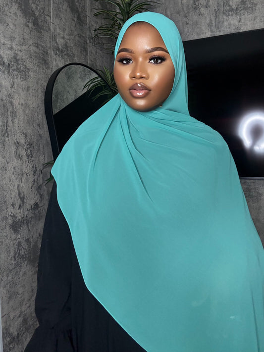 Blue Chiffon Hijab