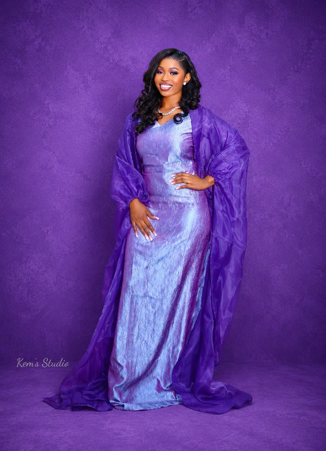 Purple Majesty Abaya Set