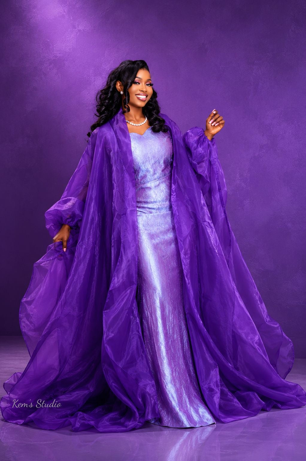Purple Majesty Abaya Set