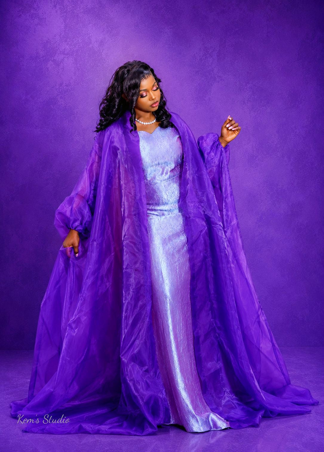 Purple Majesty Abaya Set