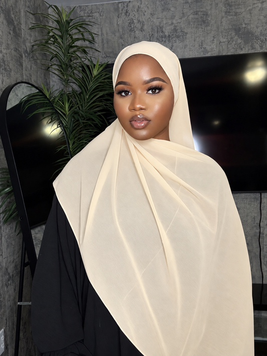 Ivory Chiffon Hijab