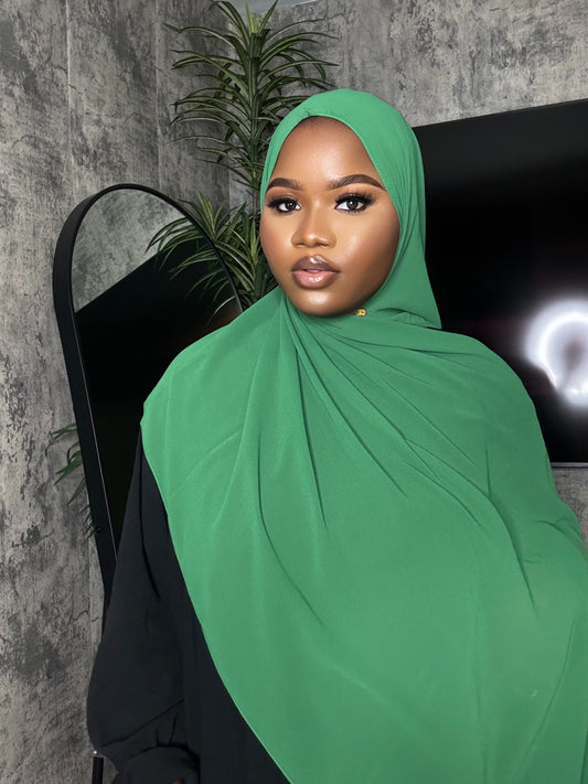 Green Chiffon Hijab