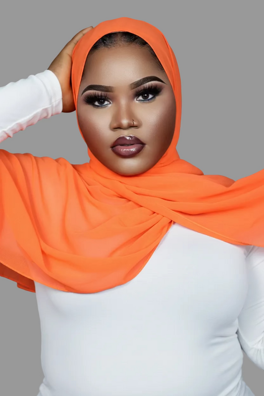 Orange Chiffon Hijab